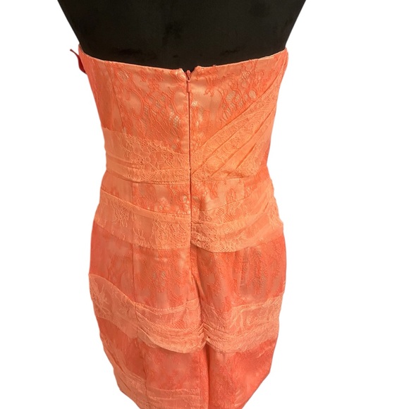 Bebe Summer Romance Wrapped Mixed Lace Dress Women's Size M - Picture 2 of 6